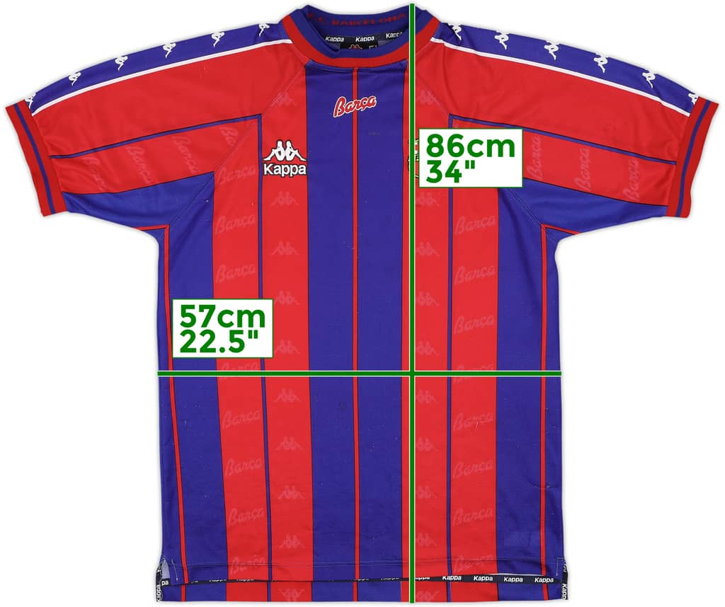 1997-98 Barcelona Home Shirt - 7/10 - (XL)
