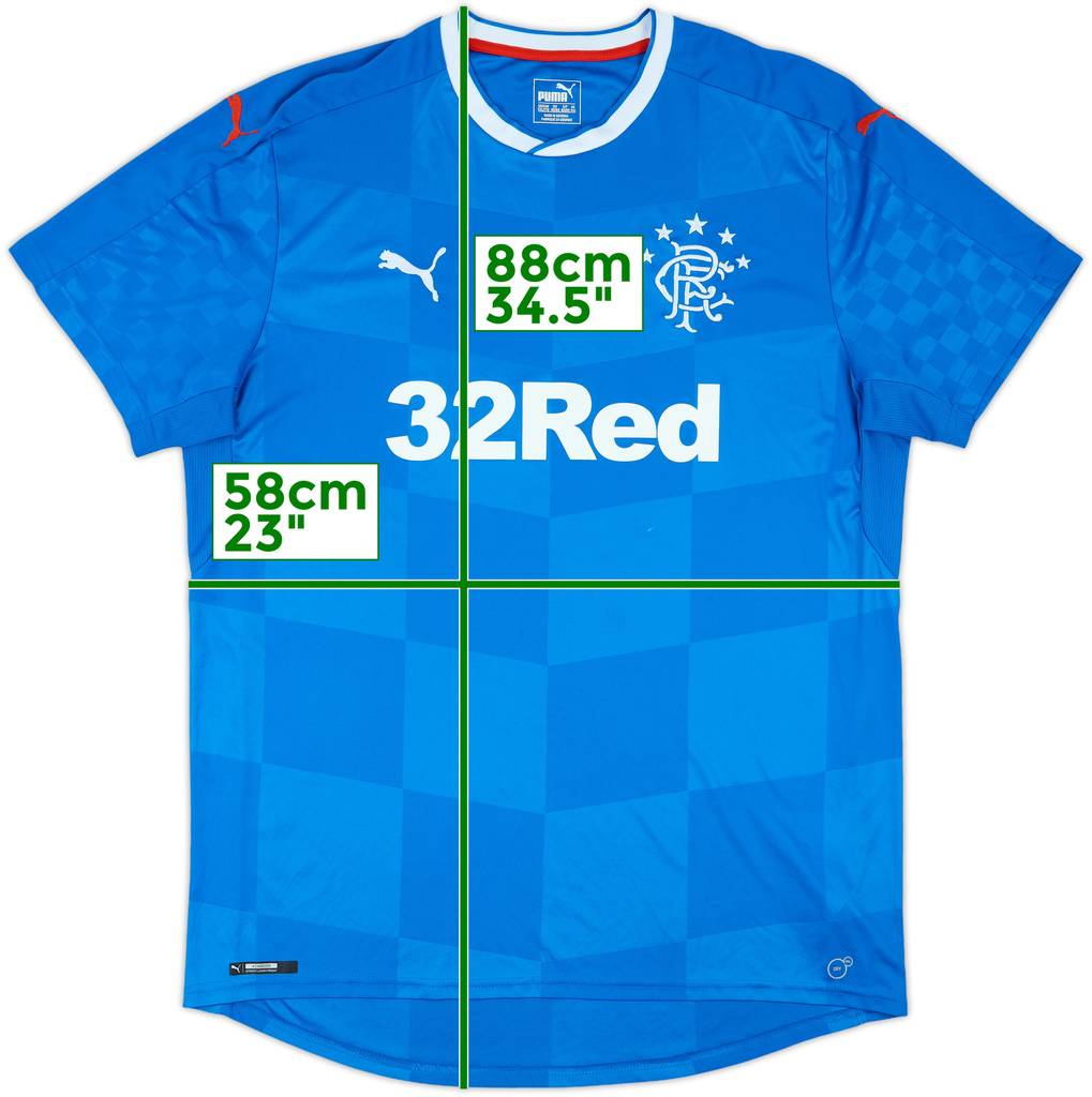 2016-18 Rangers Home Shirt - 7/10 - (XXL)