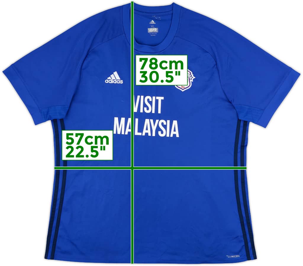 2017-18 Cardiff City Home Shirt - 8/10 - (XL)