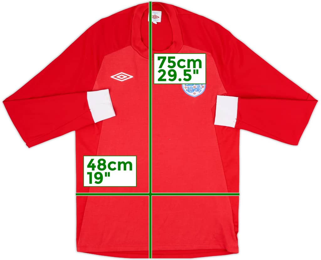2010-11 England Away L/S Shirt - 6/10 - (S)
