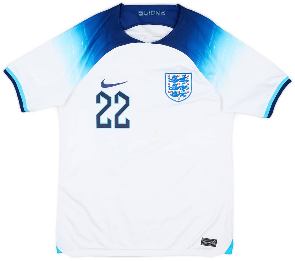 2022-23 England Home Shirt Bellingham #22 - 6/10 - (S)