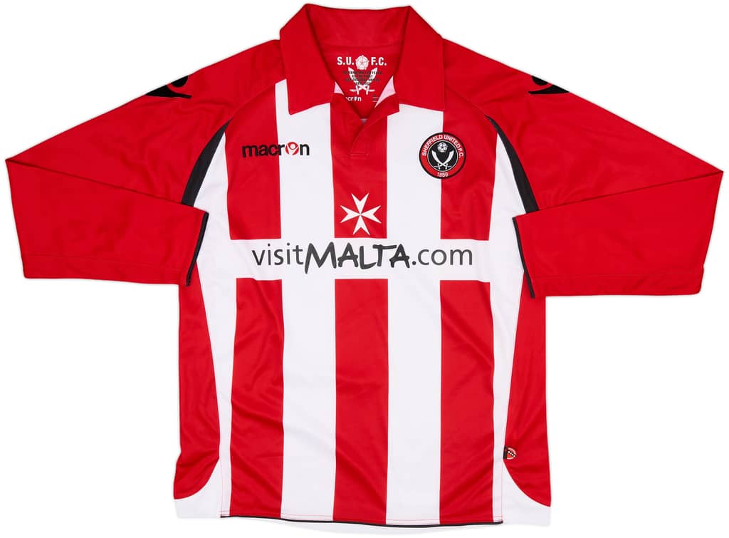 2009-10 Sheffield United Home L/S Shirt - 8/10 - (S)