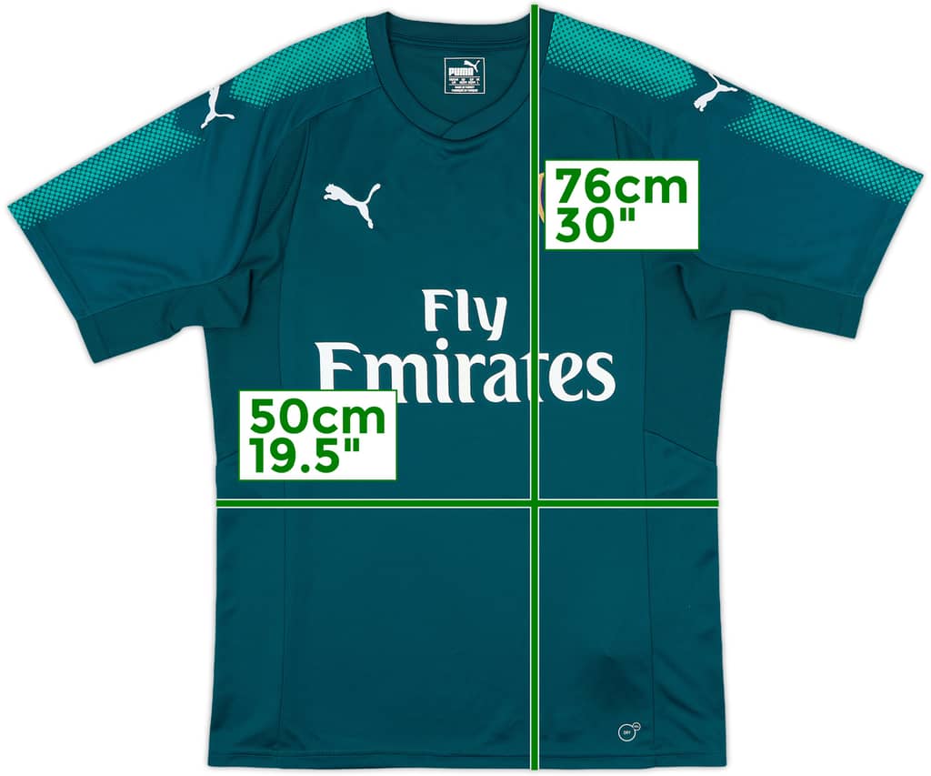 2017-18 Arsenal S/S GK Shirt - 8/10 - (L)