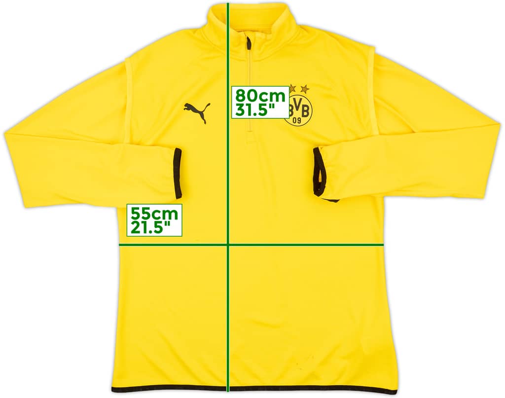 2021-22 Borussia Dortmund Puma 1/4 Zip Pre-Match Top - 8/10 - (L)