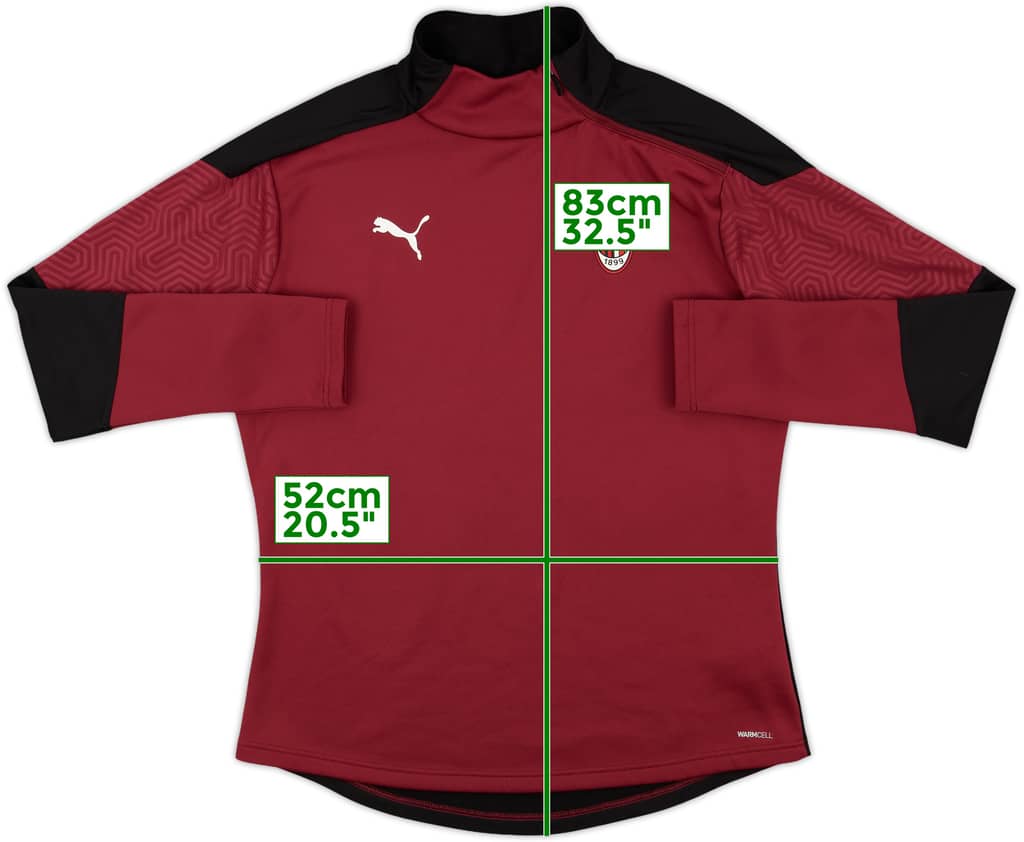 2019-20 AC Milan Puma 1/4 Zip Drill Top - 8/10 - (L)