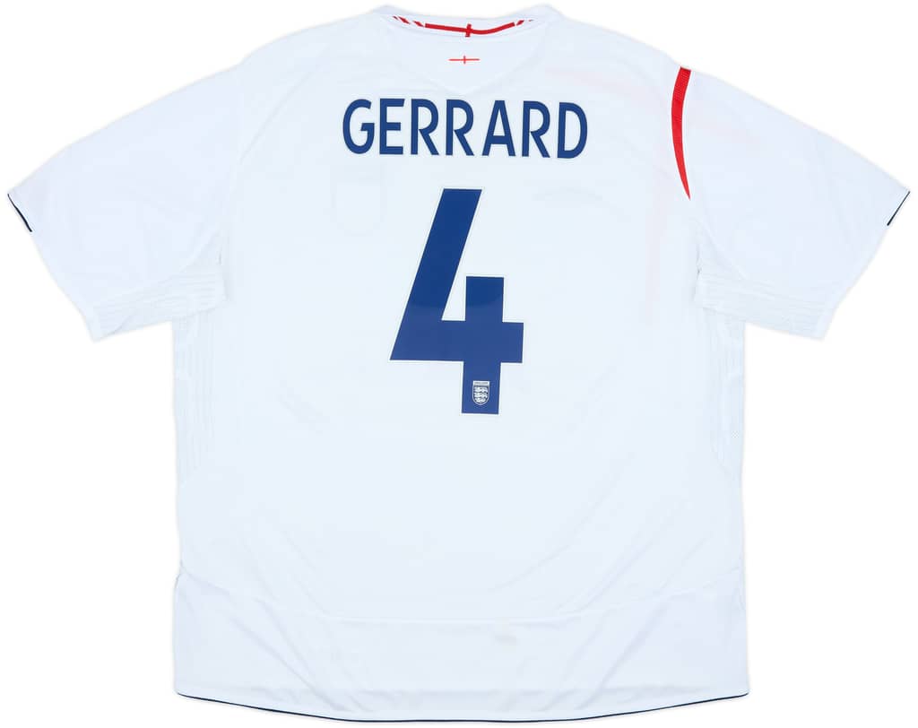 2005-07 England Home Shirt Gerrard #4 - 8/10 - (3XL)