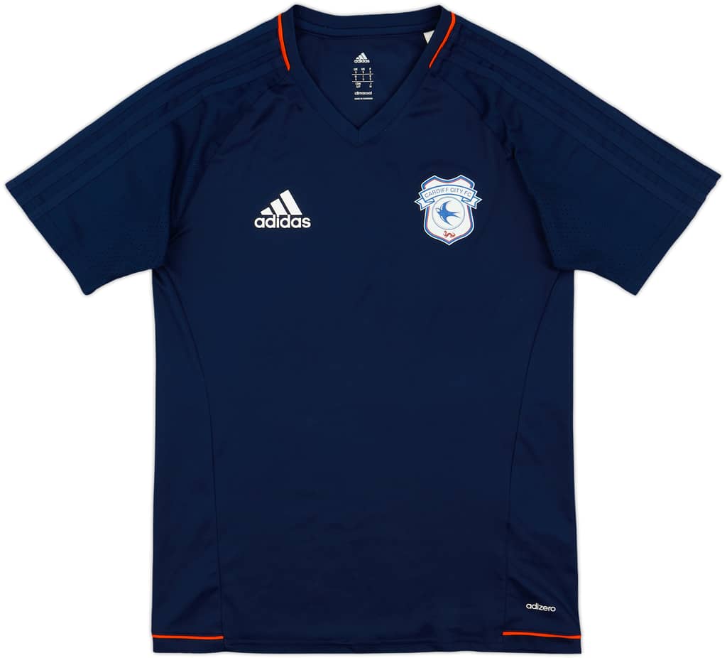 2017-18 Cardiff City adidas Training Shirt - 9/10 - (S)