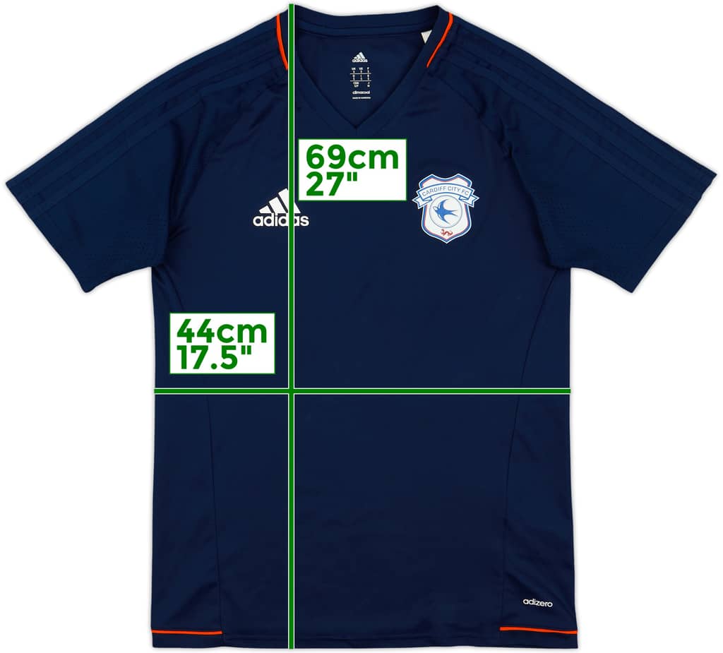 2017-18 Cardiff City adidas Training Shirt - 9/10 - (S)