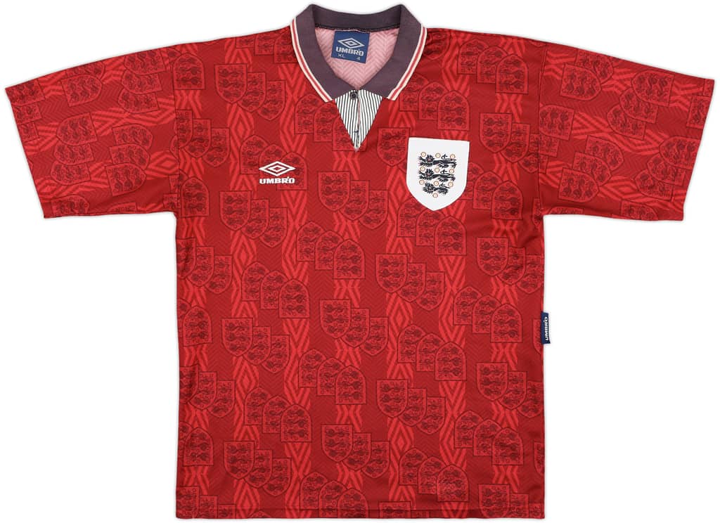 1993-95 England Away Shirt - 7/10 - (XL)