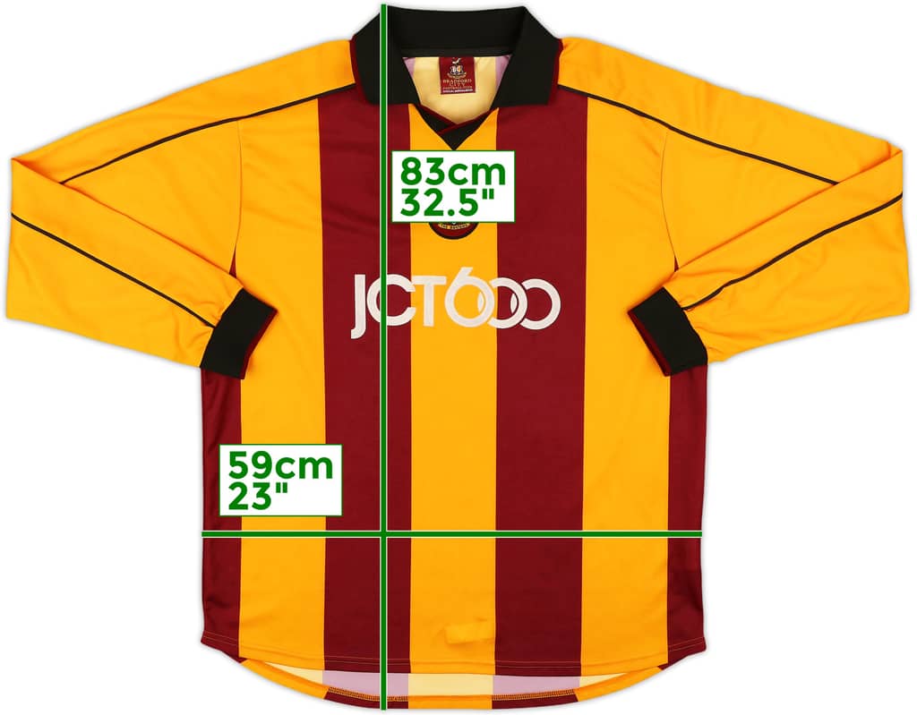 2001-03 Bradford City Home L/S Shirt - 7/10 - (L)