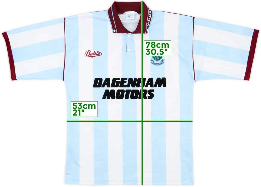 1992-93 West Ham Away Shirt - 10/10 - (M)