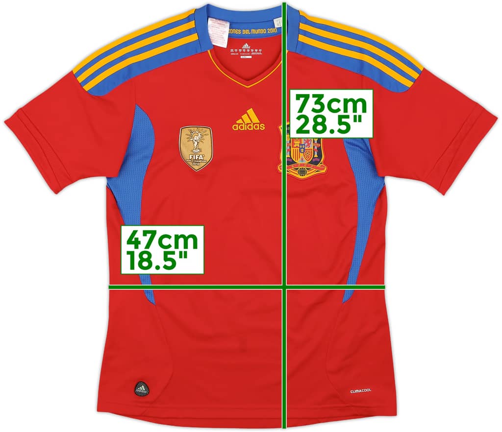 2010-11 Spain Home Shirt - 10/10 - (XL.Boys)