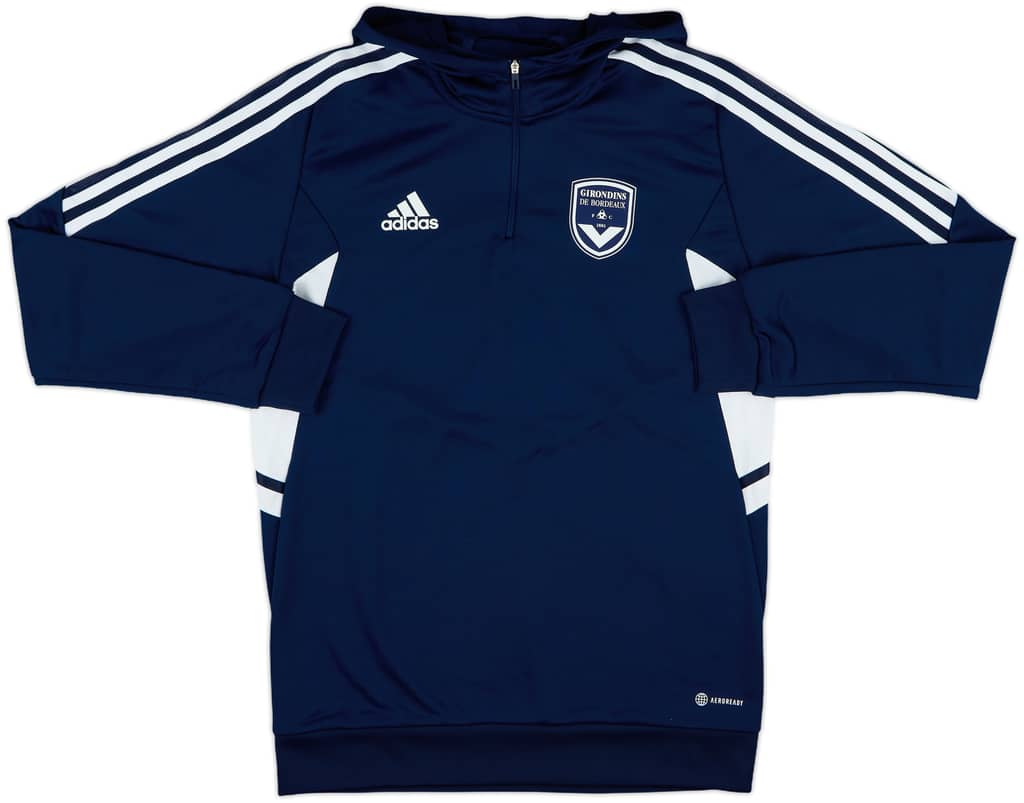 2021-22 Bordeaux adidas 1/4 Zip Hooded Drill Top - 10/10 - (M)