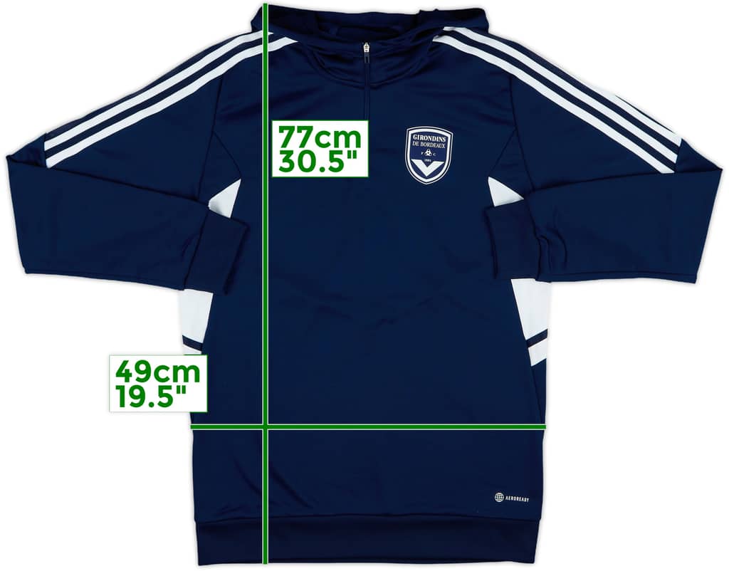 2021-22 Bordeaux adidas 1/4 Zip Hooded Drill Top - 10/10 - (M)