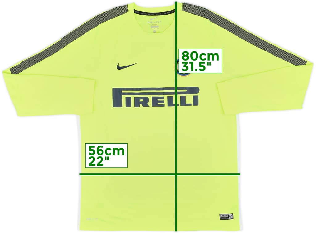 2015-16 Inter Milan Nike Training L/S Shirt - 8/10 - (XL)