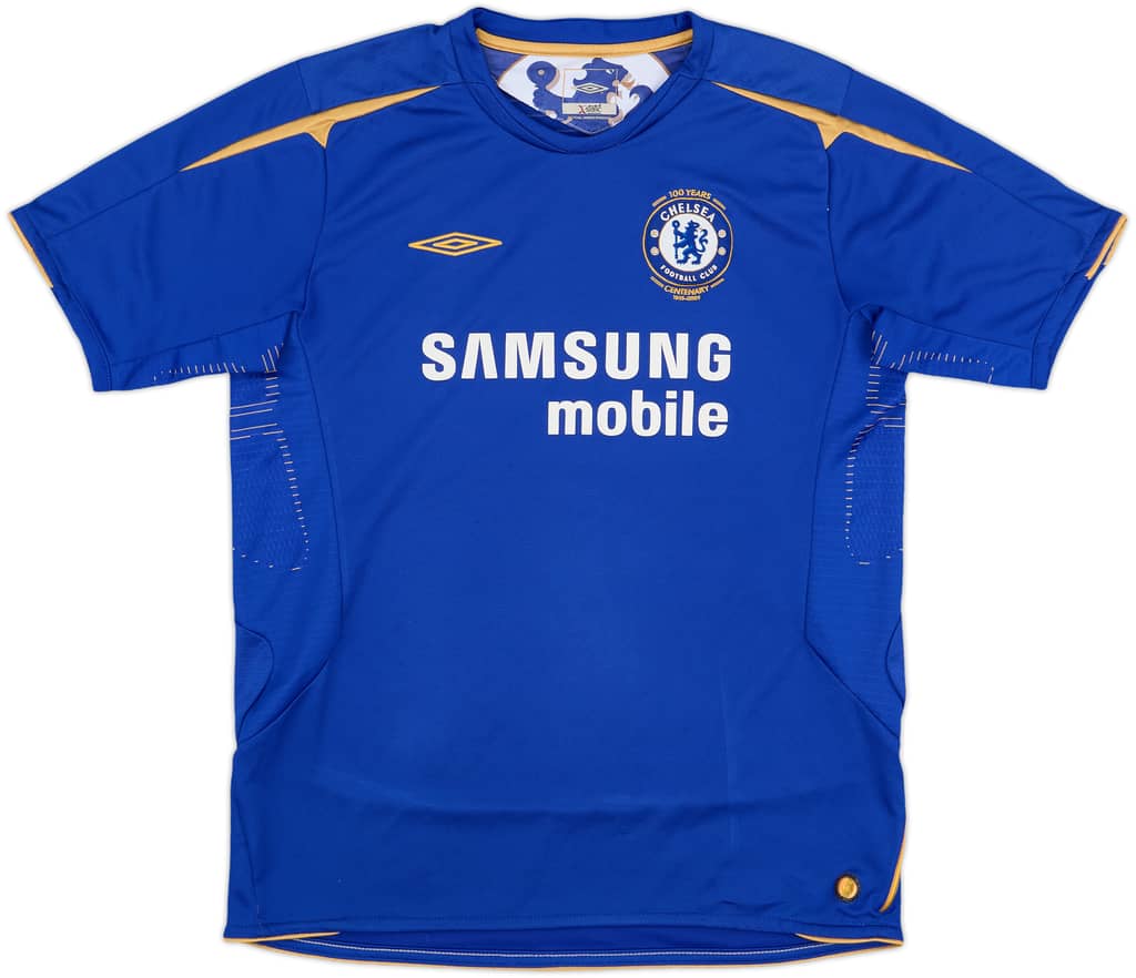 2005-06 Chelsea Centenary Home Shirt - 9/10 - (L.Boys)