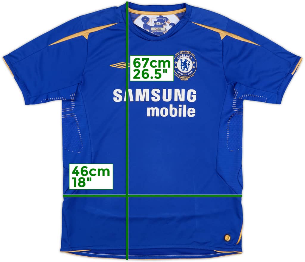 2005-06 Chelsea Centenary Home Shirt - 9/10 - (L.Boys)