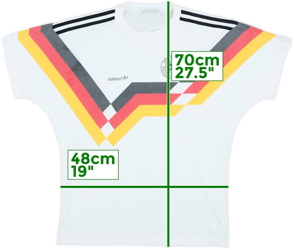 1988-91 West Germany adidas Cotton Tee - 8/10 - (L)
