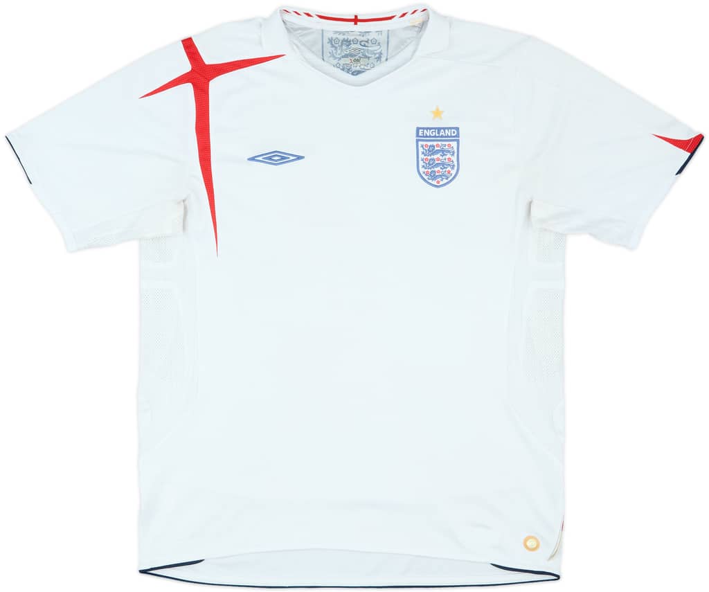 2005-07 England Home Shirt - 4/10 - (XL)
