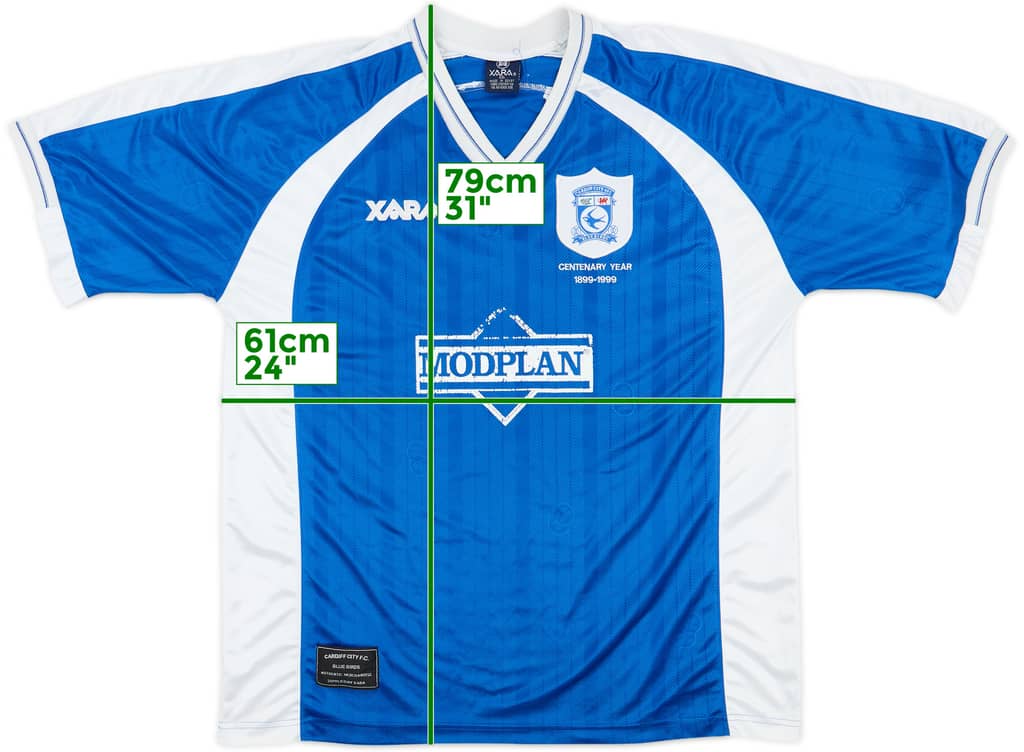 1999-01 Cardiff City Centenary Home Shirt - 5/10 - (XXL)