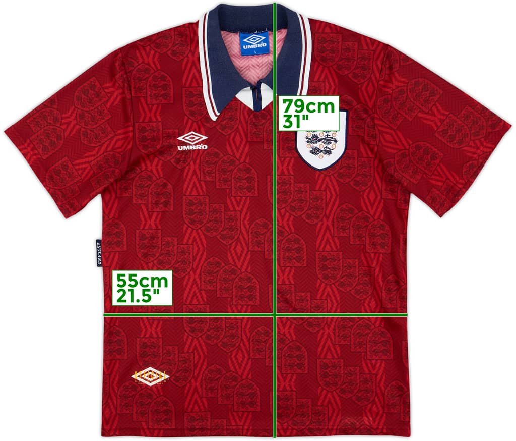 1993-95 England Away Shirt - 10/10 - (L)