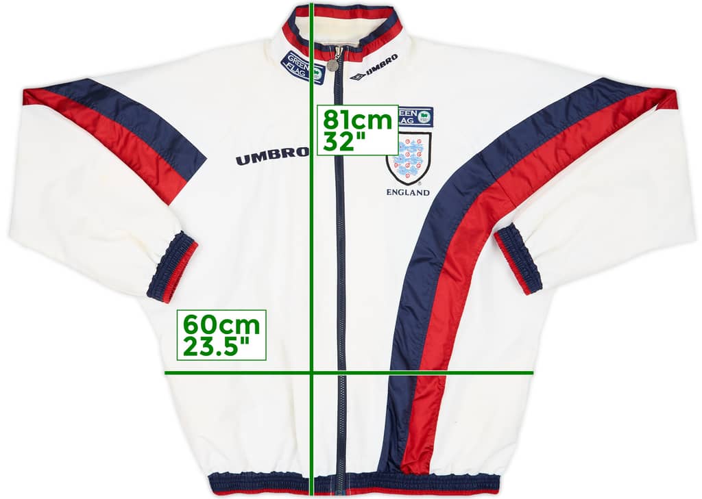 1998-00 England Umbro Track Jacket - 8/10 - (L)