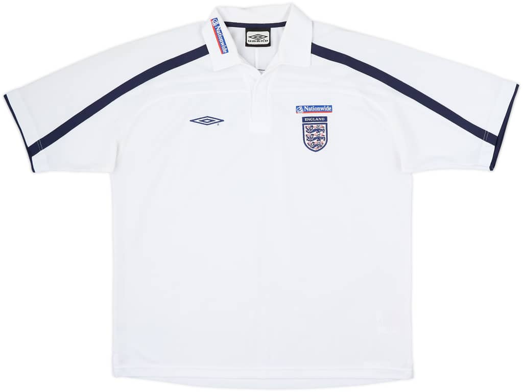 2002-03 England Umbro Polo Shirt - 9/10 - (XL)