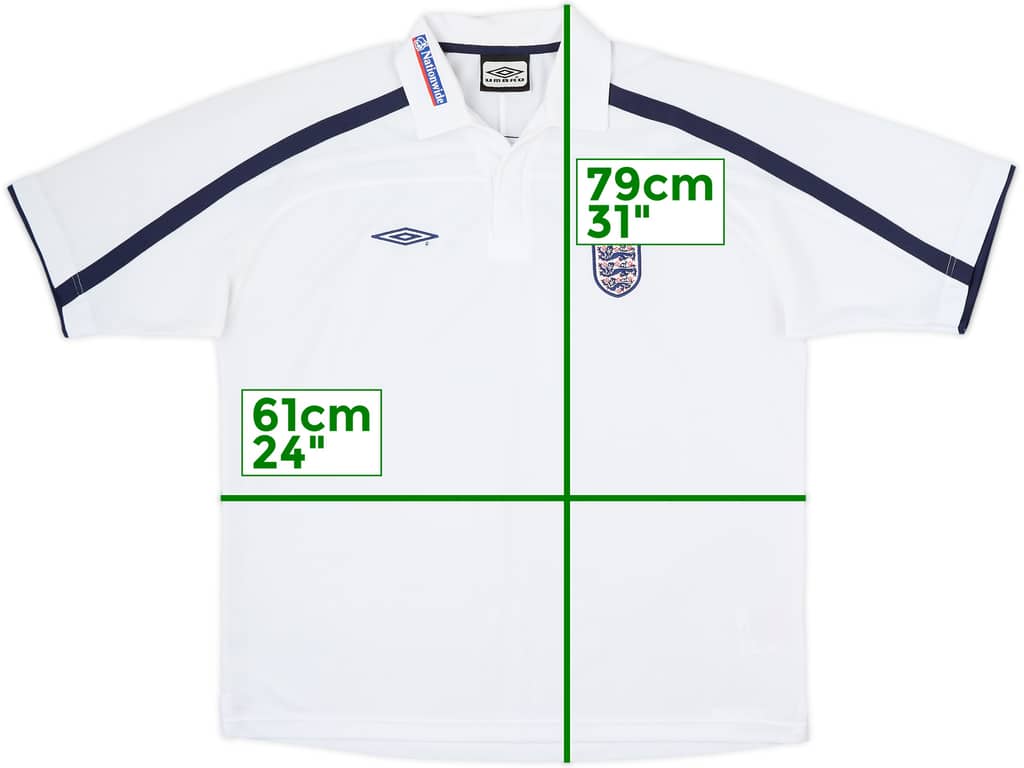 2002-03 England Umbro Polo Shirt - 9/10 - (XL)