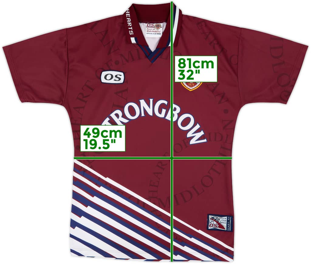 1998-99 Hearts Home Shirt - 8/10 - (L)