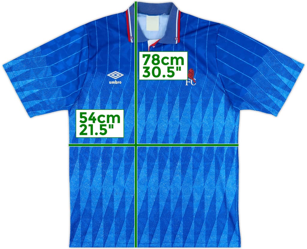 1989-91 Chelsea Home Shirt - 8/10 - (L)