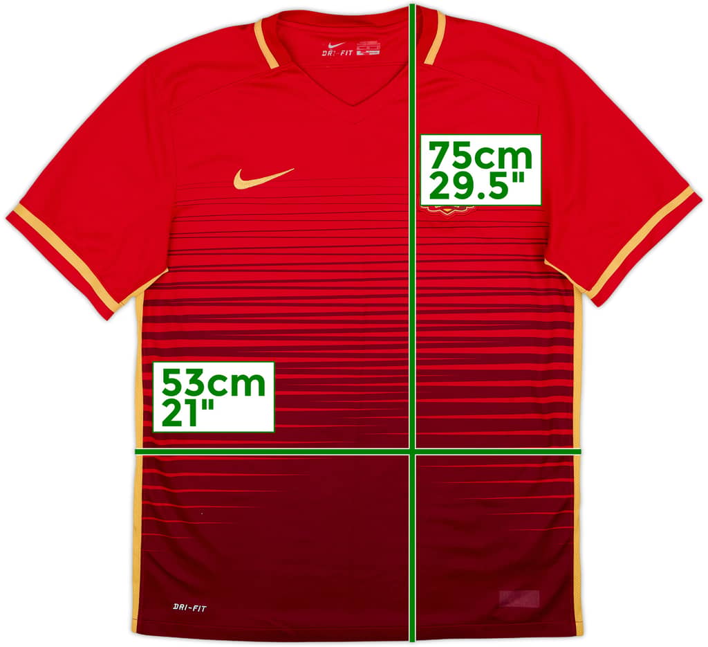 2016-17 Guangzhou Evergrande Home Shirt - 9/10 - (XL)