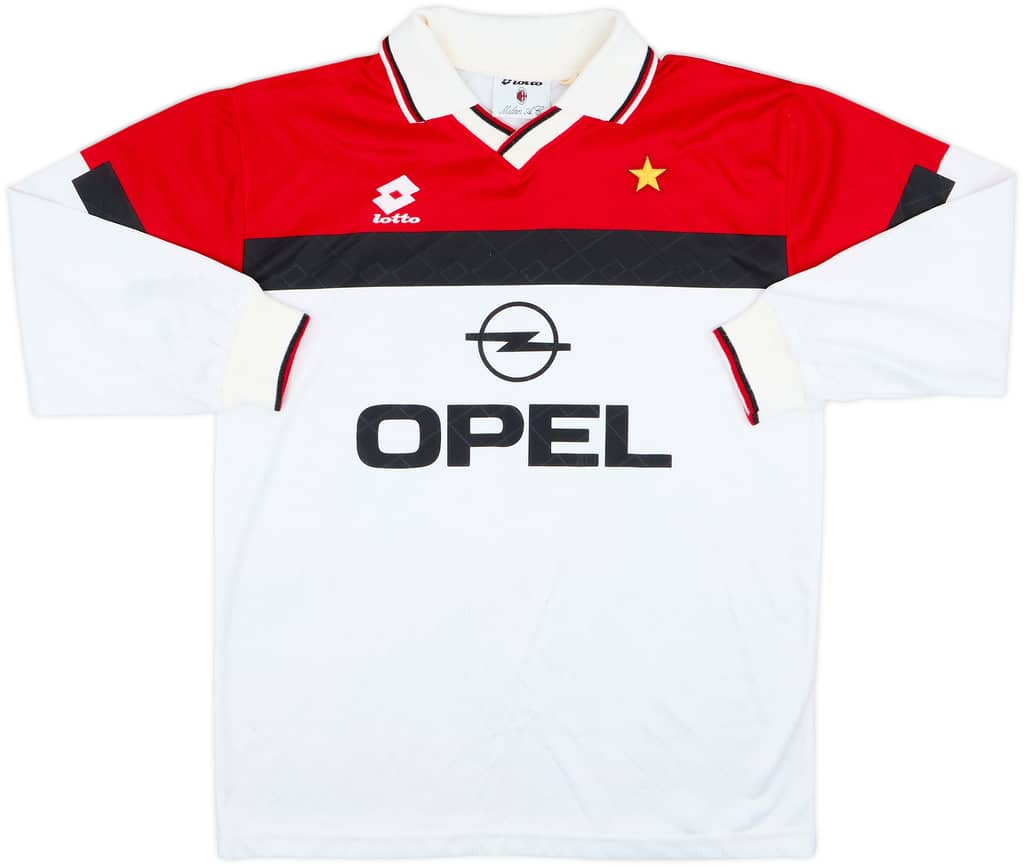 1994-95 AC Milan Player Issue Away L/S Shirt - 8/10 - (L)