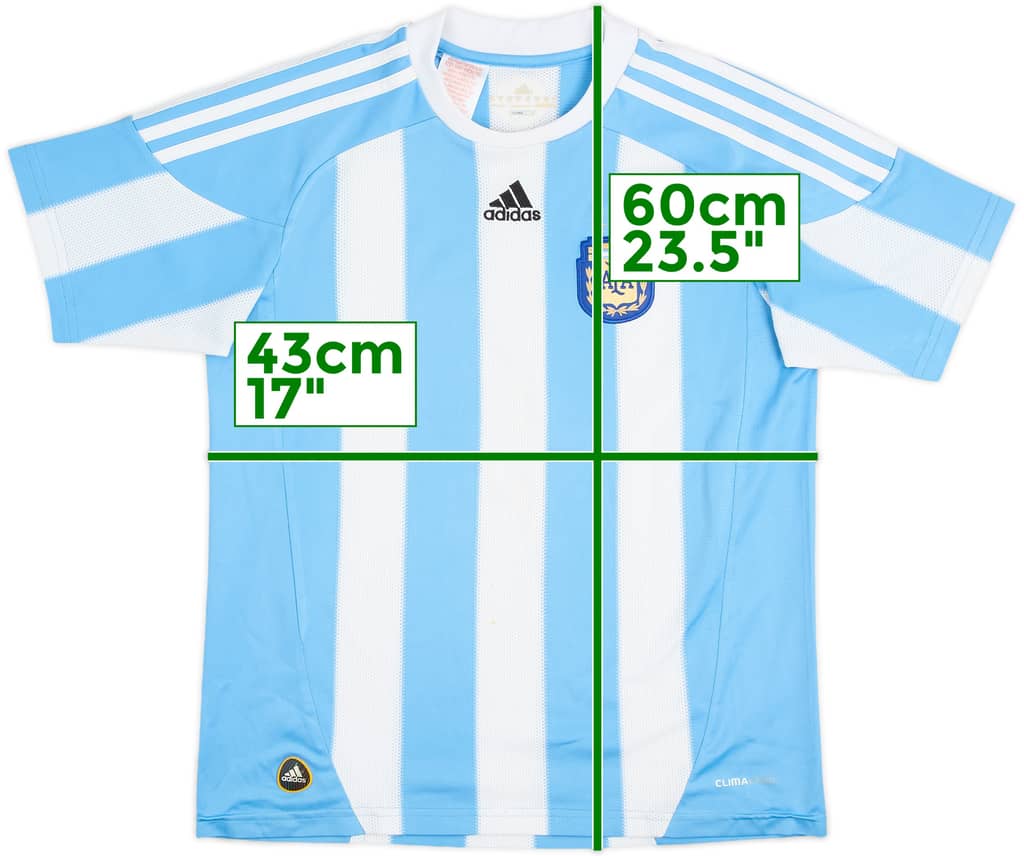 2010-11 Argentina Home Shirt - 7/10 - (11-12 Years)