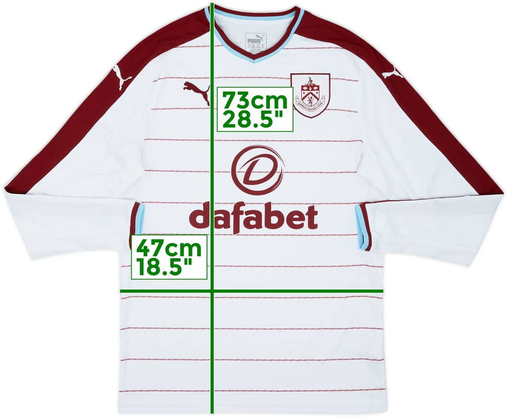 2017-18 Burnley Away L/S Shirt - 9/10 - (M)