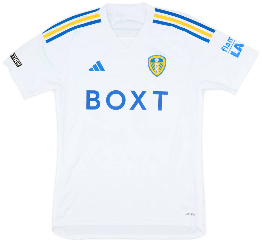 2023-24 Leeds Match Issue Home Shirt Hjelde #33