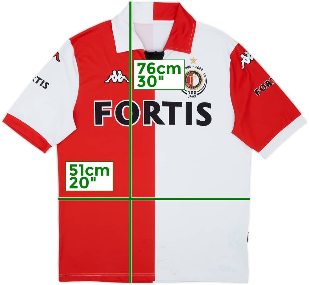 2008-09 Feyenoord Home Shirt - 6/10 - (XL)
