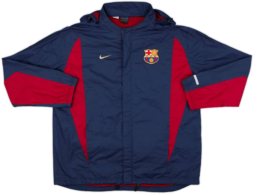 2002-03 Barcelona Nike Hooded Rain Jacket - 8/10 - (L)