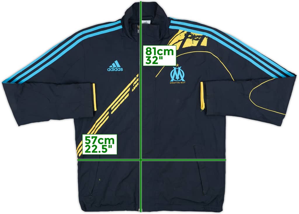 2009-10 Olympique Marseille adidas Track Jacket - 5/10 - (L)