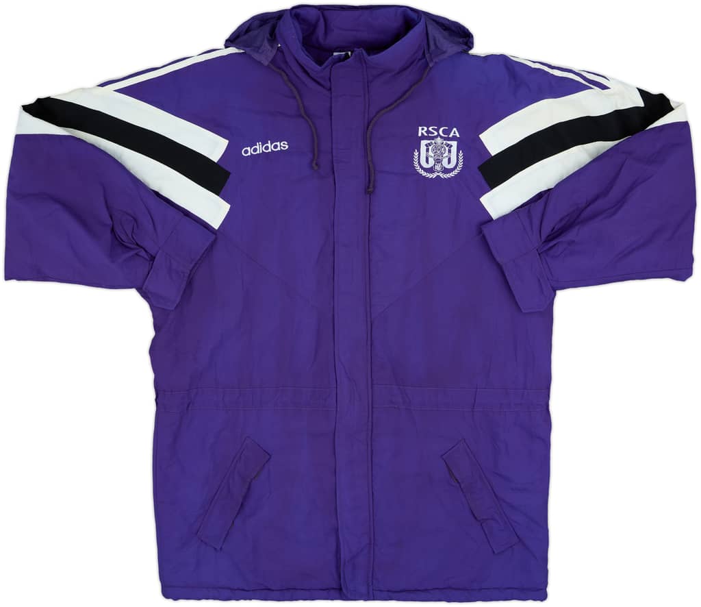 1996-97 Anderlecht adidas Padded Bench Coat - 5/10 - (XL)