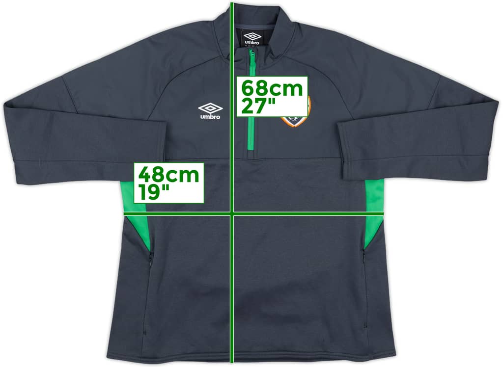 2016-17 Ireland Umbro 1/4 Zip Drill Top - 8/10 - (Women's M)