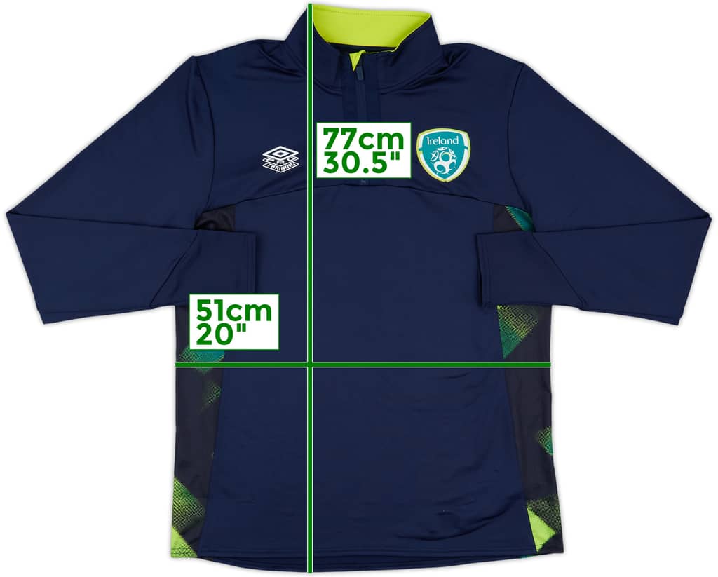 2021-22 Ireland Umbro 1/4 Zip Drill Top - 9/10 - (L)
