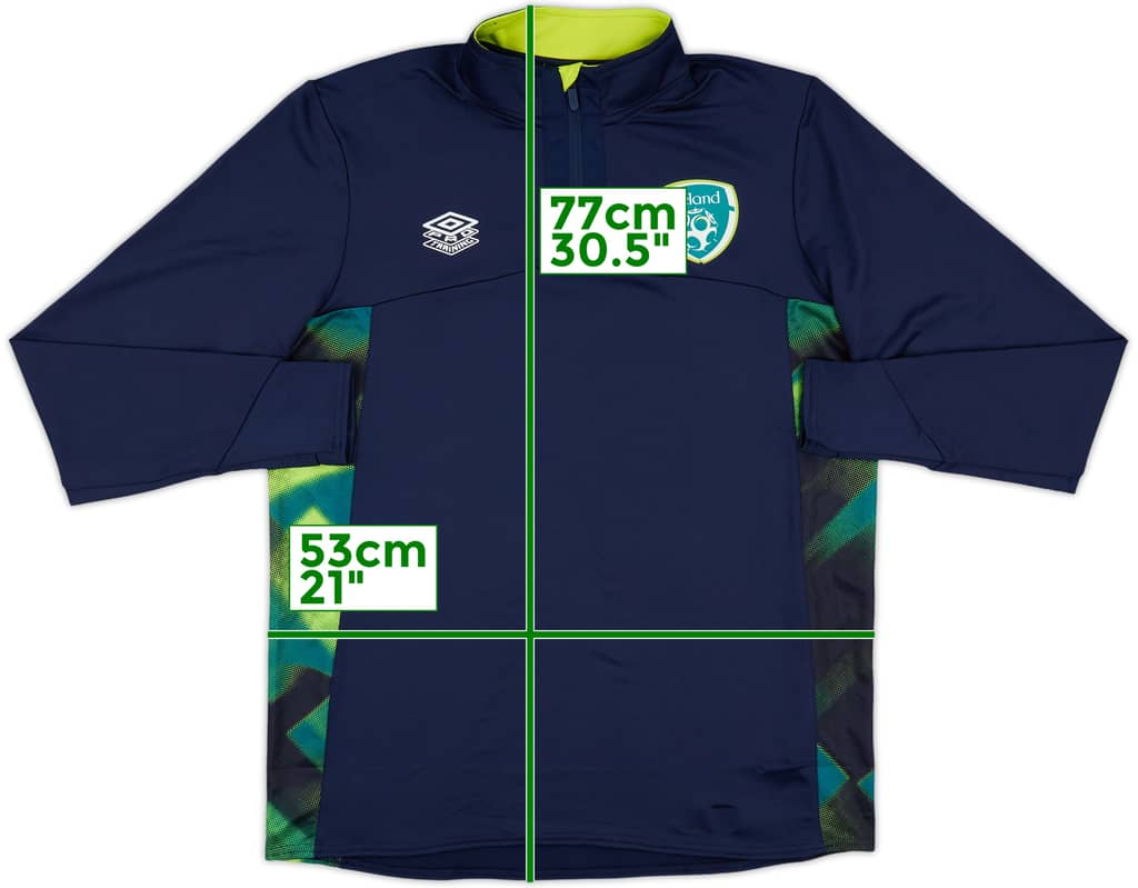 2021-22 Ireland Umbro 1/4 Zip Drill Top - 9/10 - (L)