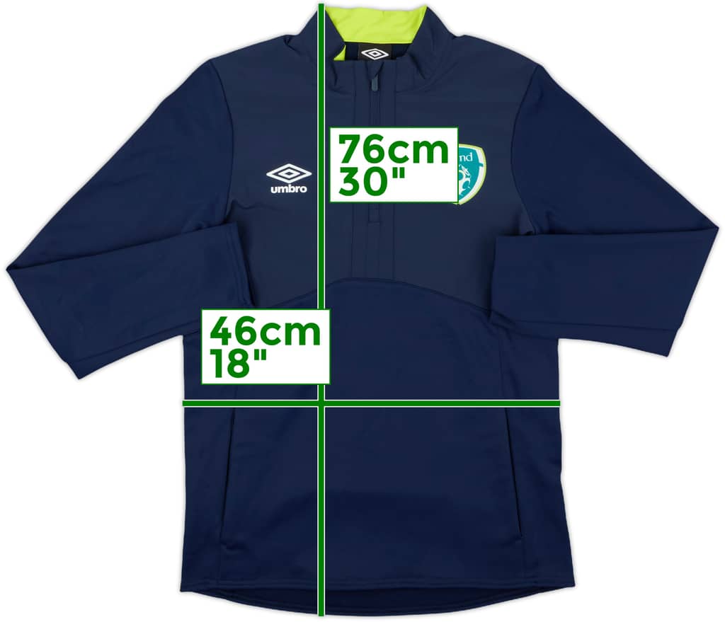 2016-17 Ireland Umbro 1/4 Zip Training Top - 8/10 - (XL)