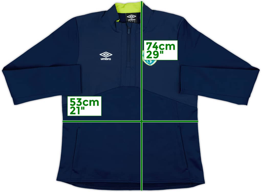 2021-22 Ireland Umbro 1/4 Zip Training Top - 7/10 - (L.Boys)