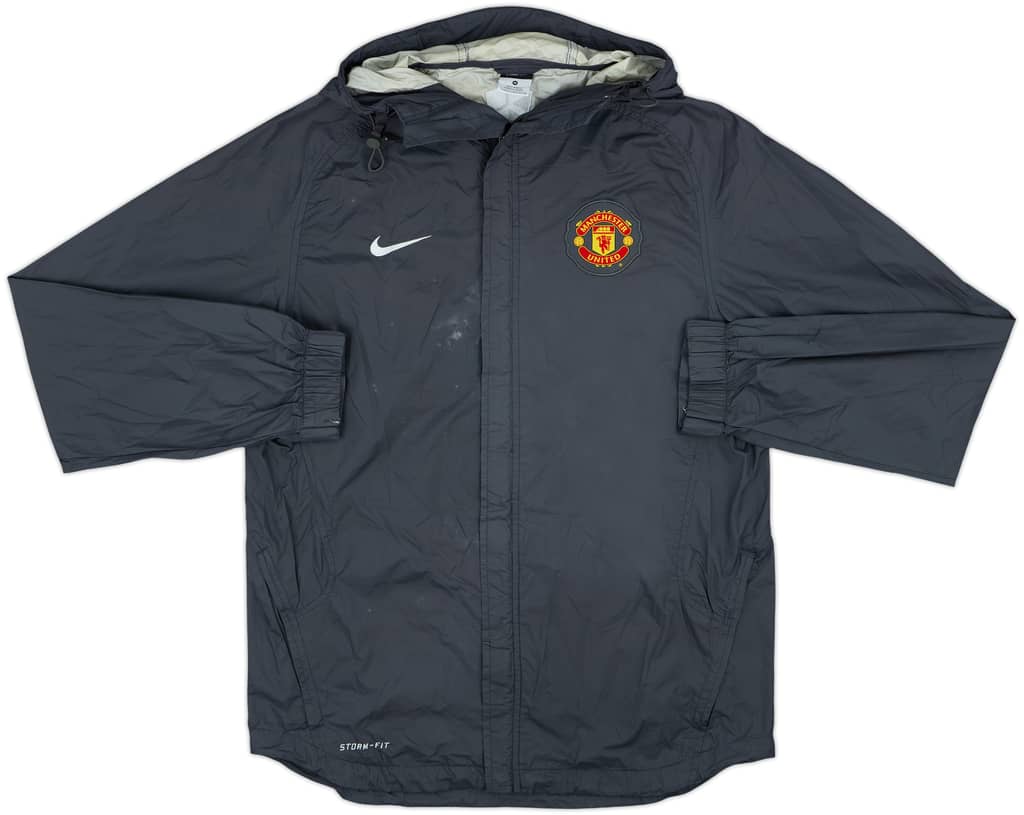 2010-11 Manchester United Nike Hooded Rain Jacket - 6/10 - (M)