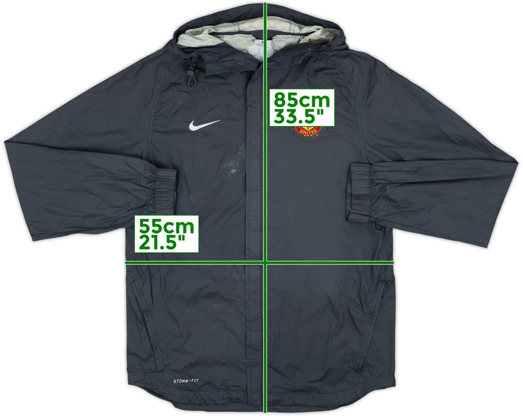 2010-11 Manchester United Nike Hooded Rain Jacket - 6/10 - (M)