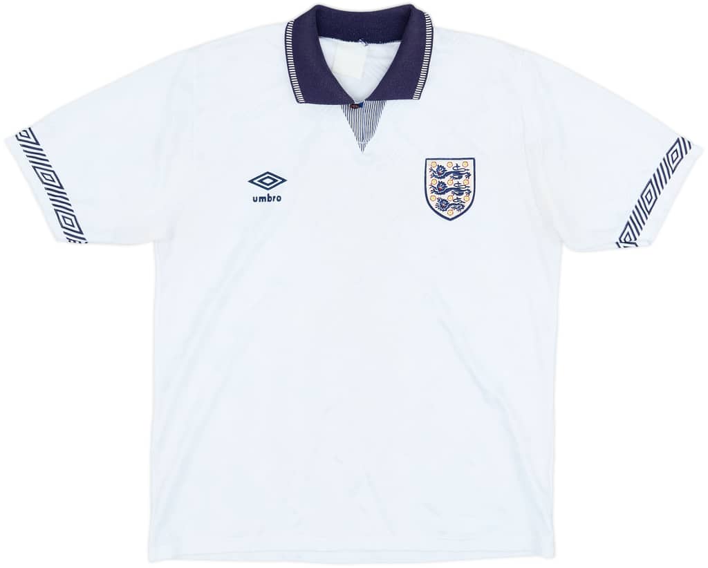 1990-92 England Home Shirt - 7/10 - (L)