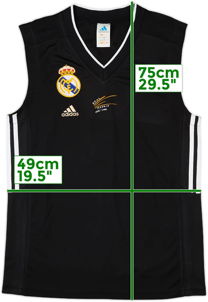 2002-03 Real Madrid adidas Basketball Vest - 8/10 - (S)