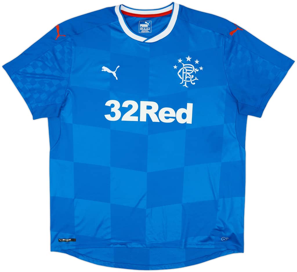 2016-18 Rangers Home Shirt - 9/10 - (XXL)
