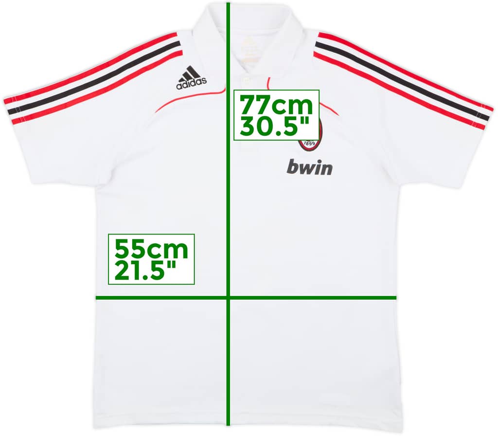 2008-09 AC Milan adidas Polo Shirt - 8/10 - (L)
